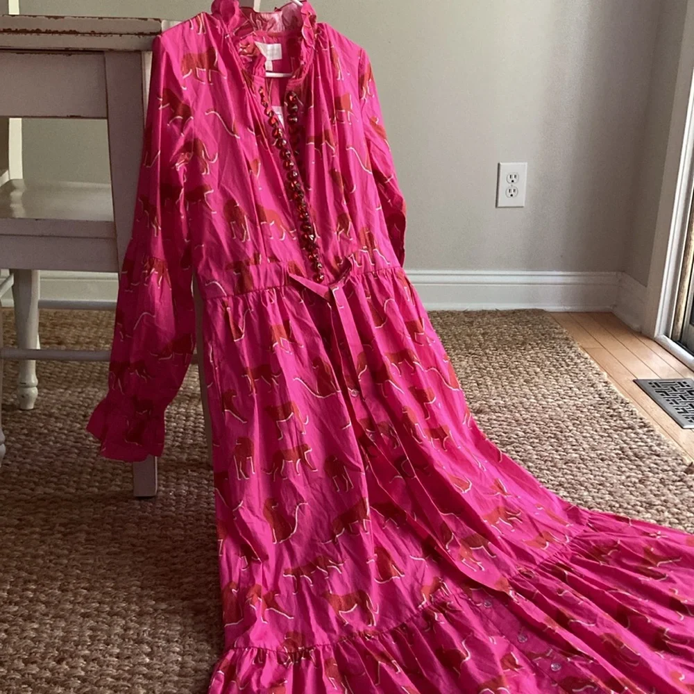 New w Tag: Sheridan French Britt Dress in Festive Cheetah. Size Small - Picture 6 of 16